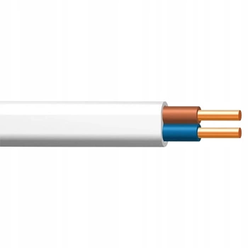 Kabel YDYp 450/750V 2x1,5mm Weiß 1m ELEKTROKABEL