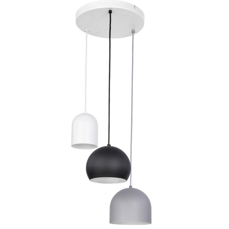 TEMPRE abgehängte Decke Lampe Kronleuchter Schwarz Weiß und Grau Modern 3xE27 2827 TK Lighting