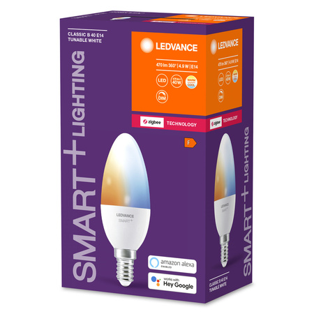 E14 B40 4.9W 470lm CCT LEDVANCE SMART+ ZigBee dimmbare LED Lampe