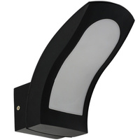 Wandleuchte Außen 10W, Garten-Wandleuchte IP54 840lm 4000K Schwarz DORADO LUMILED