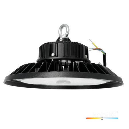 Hohe Bucht LED Industrieleuchte 150W 21000lm 4000K Neutral Schwarz IP66 IK10 Rio Pro Kobi