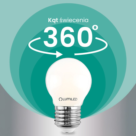 6x LED-Lampe E27 Kugel P45 2,2W 470lm = 40W 2700K warmweiß 360° Filament Energieklasse A LUMILED