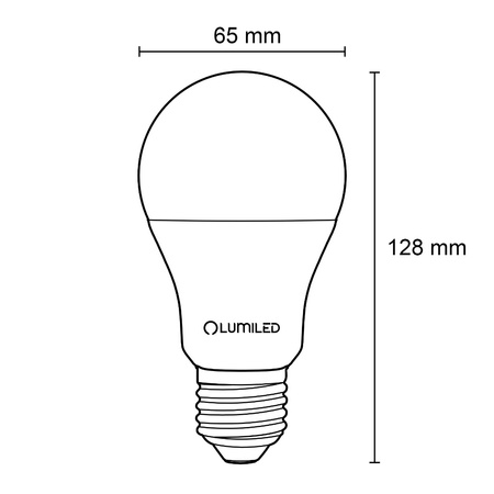 LED Lampen E27, Glühbirne A65 15W = 120W 1952lm 260° 4000K neutral LUMILED