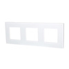 GLAS-Rahmen für die Steckdose weiß dreifach