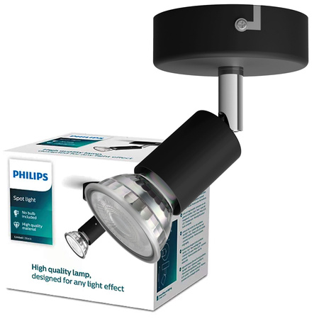 Deckenleuchte LIMBALI GU10 Wandleuchte Reflektor beweglich Schwarz PHILIPS