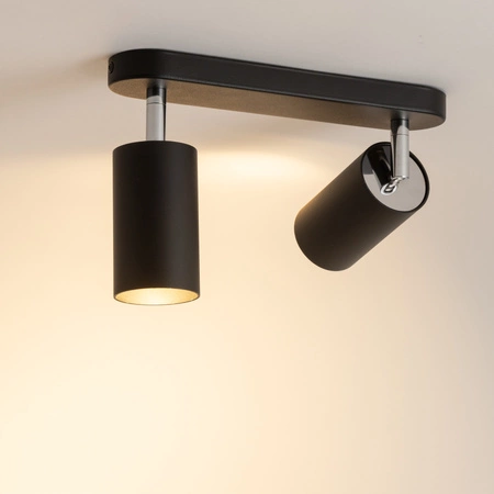 EYE Spot 6020 Nowodvorski Wandleuchte Schwarz 2xGU10Wandleuchte Beweglich Stahl + Glas Modern