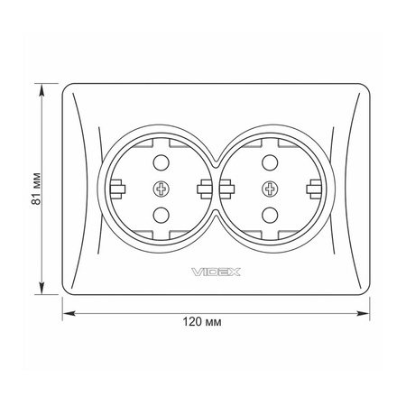 Kontakt 16A Unterputz-Doppelsteckdose Schwarz BINERA VIDEX