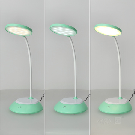 Schreibtischlampe LED 5W Kabellos Dimmbar CCT DIM Mint Kobi