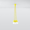 DIEGO LED-Pendelleuchte 5xE27 Überhang Gelb SOLLUX