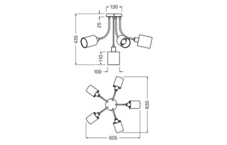 Dekorative Spot-Deckenlampe E14 Multicolour Dekor Ledvance