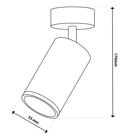 Wandleuchte LED Spot GU10 IP44 ADERO Schwarz Lumiled Wandleuchte