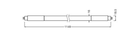 LED-Leuchtstoffröhre G5 T5 16W = 28W 2400lm 4000K Neutral 190° 115cm LED TUBE HF Osram