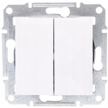 Zweipoliger Kerzenlichtschalter ohne Rahmen Einbau SCHNEIDER ASFORA