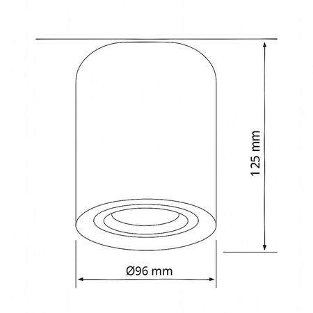 Aufputz Halogen Tuba Reflektor Spot GU10 Rund Beweglich Weiß Geführt