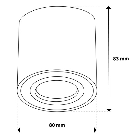 Aufbauleuchte HALOGEN Spot Röhre Fest EGIO GU10 LUMILED Rund IP44 Weiß 83mm