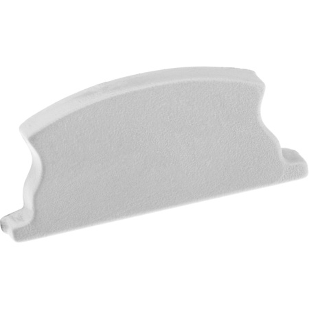 Anodisiertes Aluminium LED-Profil KM24 mit Milchglasabdeckung und Endkappen, 1m Silber LUMILED