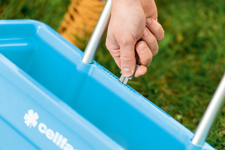 Rasensamen-, Dünger- und Düngerstreuer auf Rädern CELLFAST