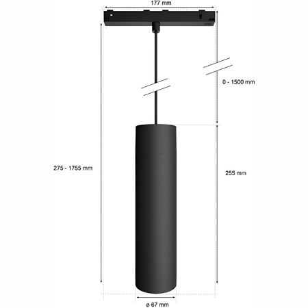 LED Perifo Schwarz 5.2W CCT RGB Philips HUE Bluetooth Deckenhängeleuchte