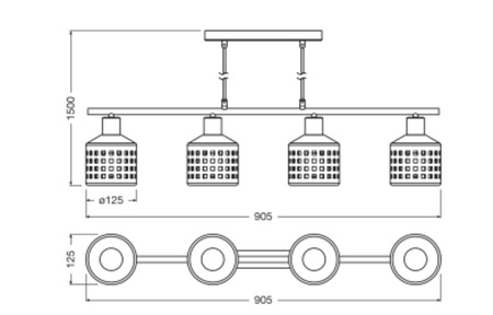 Dekorative E27 Braun Lehm Dekor Deckenleuchte Ledvance