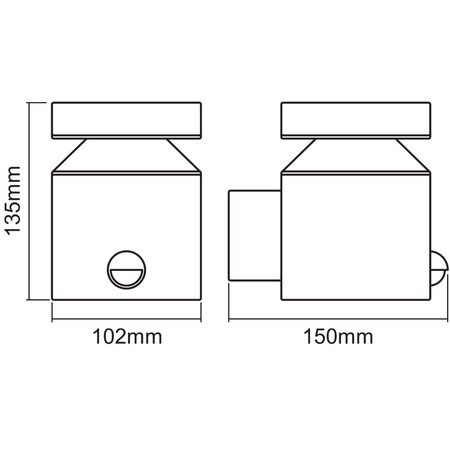 Wandleuchte Fassadenleuchte Außenleuchte 6W 360lm 3000K mit Sensor Endura Style Zylinder LEDVANCE