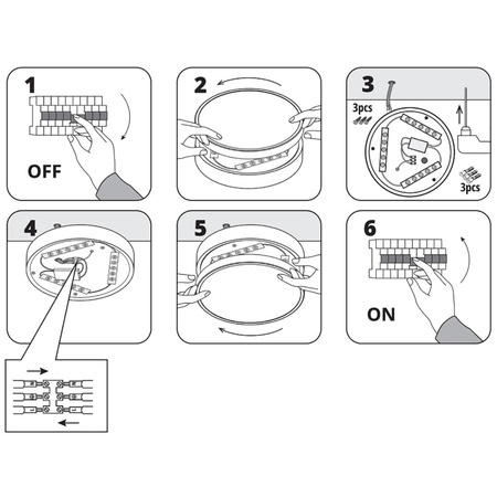 LED-Aufbauleuchte für Badezimmer 12W 4000K IP44 mit SOFI LX-Bewegungsmelder Weiß 28 cm