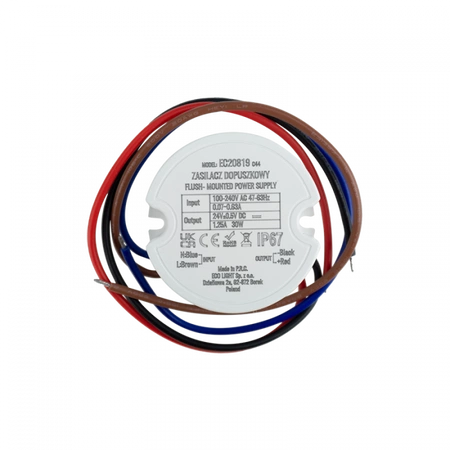 Einspeisung FI60 für LED-Streifen 30W 24V 1,25A Hermetisch IP67 Ecolight