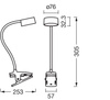 LED-Schreibtischlampe Clip Einstellbar 4.8W 328lm CCT Dimmbar Weiß Büro Linie Ledvance