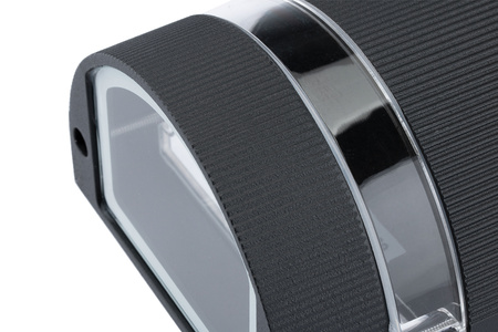 Fassaden-Wandleuchte doppelt HANA Round LED 2x GU10 Aluminium schwarz IP54