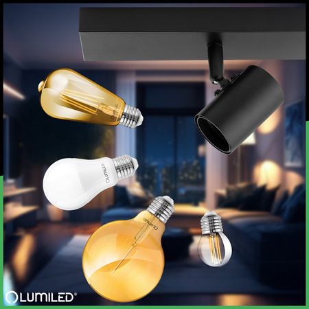 SPOT TUBA Reflektor Halogen-Deckenleuchte 2x E27 GLASA LUMILED