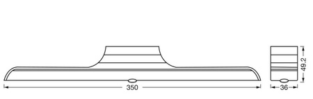LED-Unterbaulampe Leuchte 4W 300lm 3000K Warm Dimmbar mit Bewegungssensor Dämmerung Weiß Linear Ledvance