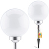 LED-Solar-Gartenlampe WHITE BALL 20cm betrieben 3500K warm + RGB GOLDLUX (Polux)