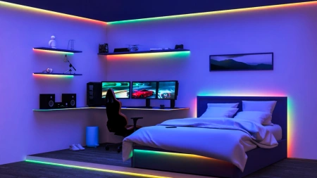 NEON LED Streifen 45W RGBIC 10m Smart SMART WiFi Bluetooth Anwendung WiZ