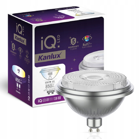 IQ-Glühbirne - LED ES - 111 GU10 12W 850lm 4000K Neutral Dimmbar 40° KANLUX