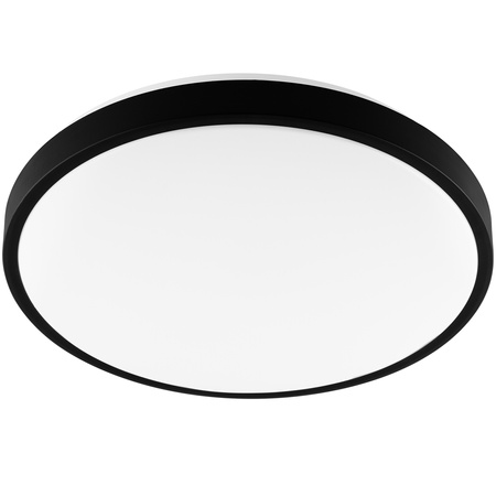 LED Decke Plafond Aufputz 24W 4000K CELIS Rund IP44 Schwarz Ring ALS LUMILED