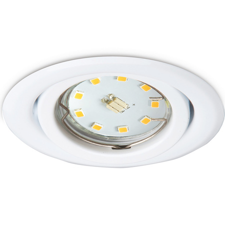 Halogen-Einbauleuchte GU10 MR16 OH15 rund beweglich weiß Kobi