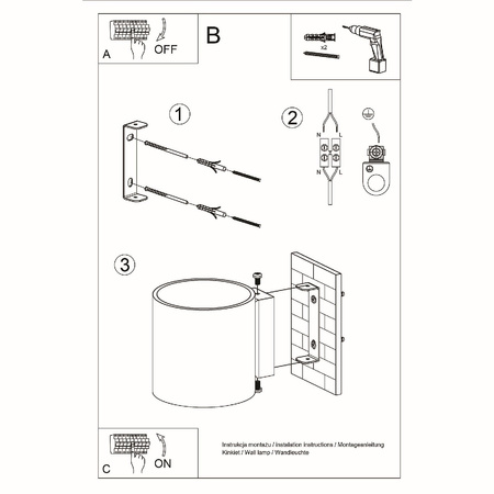 Wandleuchte ORBIS G9 Rohr oben/unten Skandinavisches Holz SOLLUX
