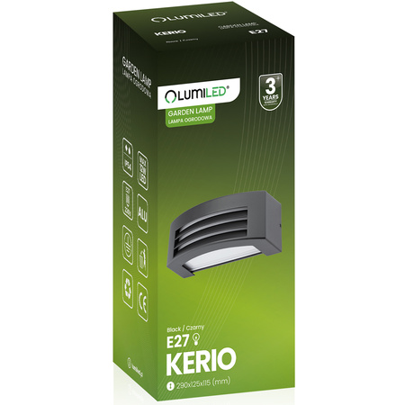 Wandleuchte Außen E27, Garten-Wandleuchte KERIO LUMILED