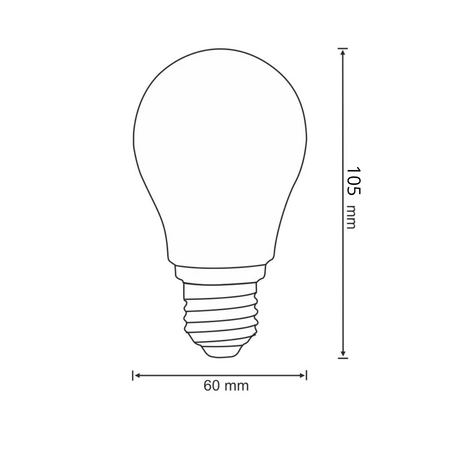 LED-Lampe E27 A60 6W = 50W 650lm 3000K Warm 360° GOLDLUX (Polux)