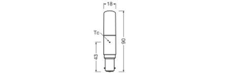LED-Lampe B15d 8W = 75W 1055lm 2700K Warm 320° Dimmbar Ledvance