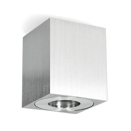 Aufbauleuchte HALOGEN Wasserdicht Aluminium SPOT TUBE 95mm IP44 Chrom AQUARIUS SQUARE Kobi