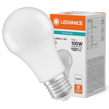 LED Lampen A60 E27 13W = 100W 1521lm 4000K Neutralweiß LEDVANCE