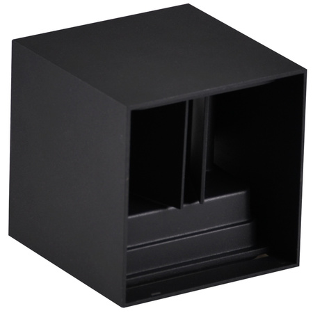 LED-Fassadenwandleuchte Schwarz G9 Außenleuchte oben/unten mit verstellbarem Leuchtwinkel KIOTO GOLDLUX (Polux) + LED-Leuchtmittel G9 5W 6500K Cold Lumiled