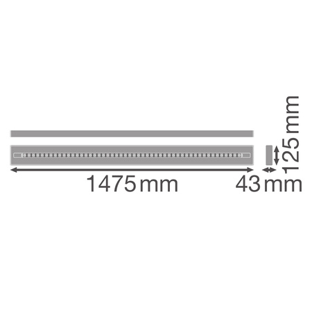 Lineares Lichtband 69W 8550lm 4000K Neutral Dimmbar Schwarz Linear Ledvance Lampe