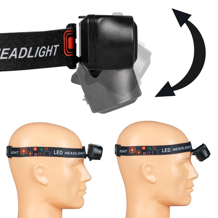 Wiederaufladbare Kopflampe XPE + COB VA0115 Vayox