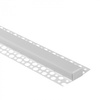 Aluminium-LED-Profil für Gipskartonplatten REGIPS breit unter Fliese Weiß 1m mit mattierter Abdeckung für LED-Streifen + Endkappen GNS Ecolight Serie