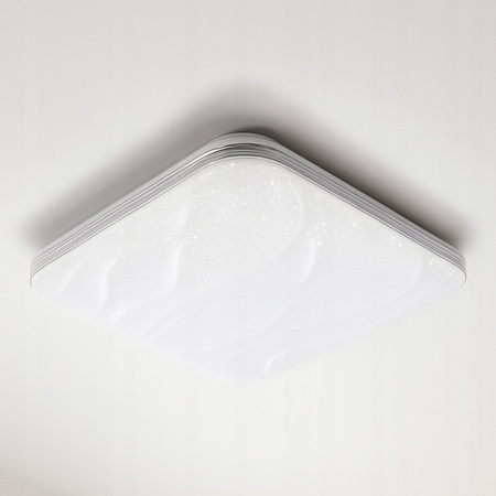 LED-Deckenleuchte für Badezimmer 72W 3000-6500K Weiß Square Diamond 43cm + Fernbedienung