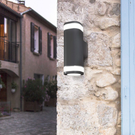 Außenwandleuchte IP54 2x GU10 Grau BRUNO Videx