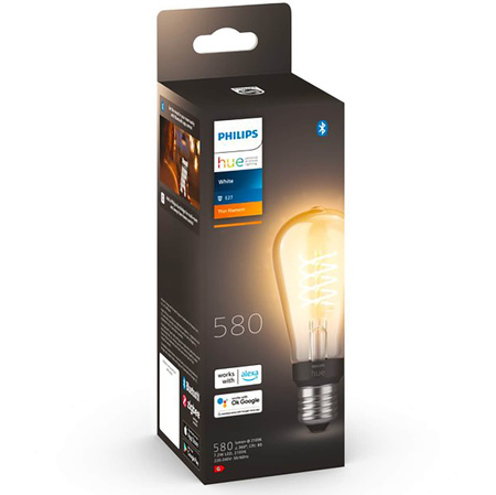 LED Edison E27 ST64 7W 2100K Warm Glühfaden PHILIPS HUE Weiß Bluetooth Zigbee Glühbirne