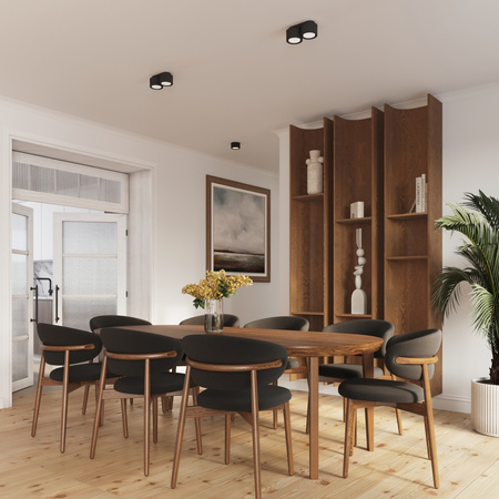 Anbauleuchte GX53 Aluminium Schwarz Aura Deep Space SL.1787 Sollux