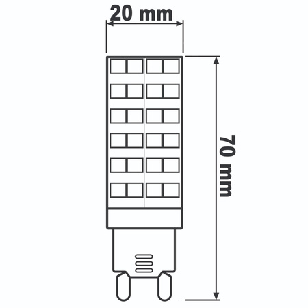 LED Kapseln G9, LED-Lampe 10W = 75W 970lm 360° 6500K kalt LUMILED